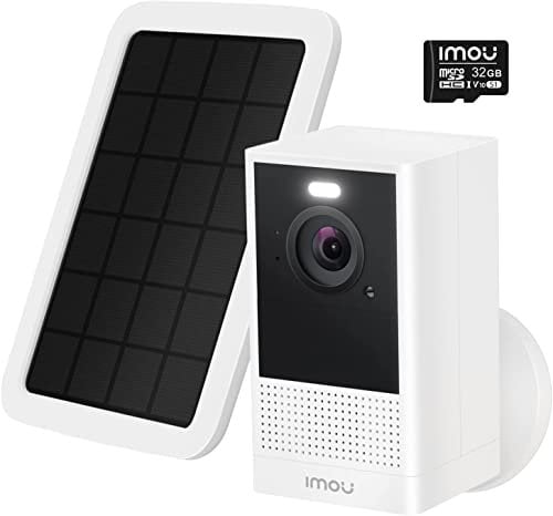 Imou Cell 2 + Panneau Solaire Caméra Surveillance WiFi sur Batterie 4MP IP Caméra sans Fil Wi-FI 2.4/5 GHz,Détection Humaine,Vision Nocturne Couleur, Carte SD 32G Intégrée et Audio Bidirectionnel