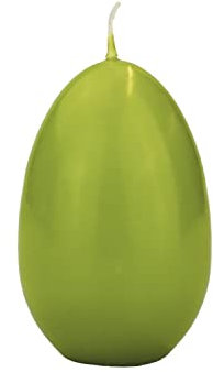 INNA-Glas Osterei Kerze LEONITA, grün, 9cm, 6cm, 16h - Made in Germany - Deko Kerzen
