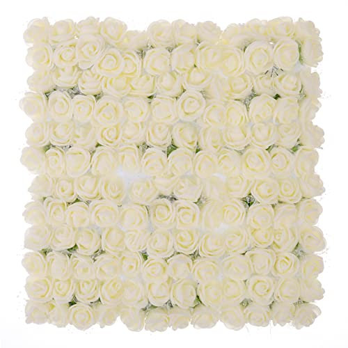 MWOOT Fiori Artificiali Bianco, 144 Pezzi Rosa Finta, Fiorellini per Bomboniera Matrimonio, Piccolo Fiore Rosa Finto per Cerimonia Nuziale Fermagli per Capelli, 2.5CM Teste di Rose Finti Fai Da Te