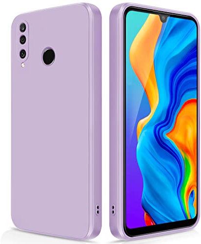 GiiYoon Custodia Compatibile con Huawei P30 Lite, Silicone Liquido Antiscivolo e Anti-impronta, Strato Interno in Microfibra, Protezione Multipla, Viola