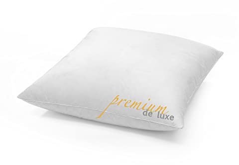 Hanskruchen® Premium de Luxe Daunenkissen 50x50 cm - Made in Germany Daunen Kopfkissen aus 100% Baumwolle - 3 Kammer Daunenkissen für Allergiker [1er Pack]