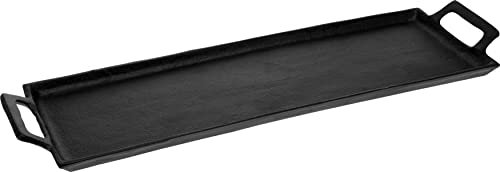 matrasa Dekotablett Schwarz aus Aluguss - Dekoschale Deko Tablett - 54 x 16 cm
