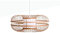 B·LED BARCELONA LED BarcelonaLED Pendelleuchte aus japanischem Bambus aus Weide, geflochten, nordischer Stil, zentraler Diffusor, weiß, mit Lampenfassung, E27, für Wohnzimmer, Küche, Ø 40 cm