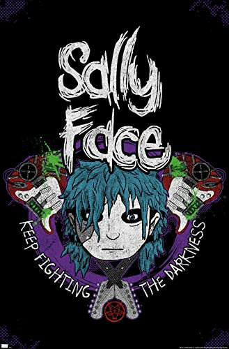 Trends International Sally Face Wandposter, gekreuzte Gitarren, 56,8 x 86,4 cm, ungerahmte Version