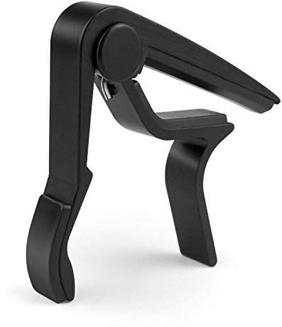 BROTOU Quick Release Guitar Capo, Capotastos Capo for Acoustic Guitar, Classical Guitar, Electric Guitar, Ukulele, Bass, Banjo (Black)