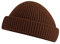 Roughtex Fisherman Beanie Rippstrick Fischermütze Kurze Strickmütze Flache Kuppe rPET Walnuss