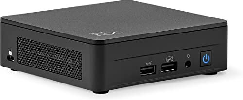 ASUS NUC 13 Pro Kit, Mini PC Intel i7-1360p, RAM da 64 GB DDR4-3200, SSD M.2, Scheda Grafica Intel Iris Xe, Wi-Fi 6E, Bluetooth 5.3, Compatibile con Windows 10 e Windows 11 Home, Nero