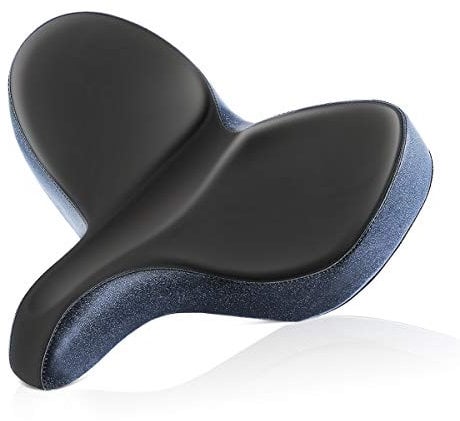 Oversized Comfort Bike Seat Comfortable Replacement Bike Saddle Memory Foam Soft Bike Saddle Waterproof Universal Fit Bicycle Seat for Women Men (d-Wide Plus+ Saddle)