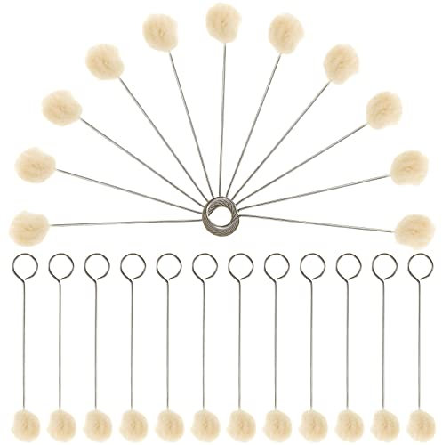 Warmhm 50pcs Wool Ball Brush Dye Daub Lederf?rbewerkzeug Booster Seat Dining Chair Diy Crafts Projects Crafting Applicator Leatherwork Tools Gluing Ball Brush Wollpinsel Making Tools Glue