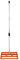 Rasenrakel 50cm x 32cm Levelingrake Rasen Rake Rakel zum Sanden Stahl Orange Flächenebener Verzinkter Stahl 1,2–1,9m Verlängerbarer Griff Golf Garten Werkzeug Gras Erde Kunstrasen Kompost Kopfdüngung