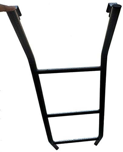 LXLZYXSF 116cm Erhöhte Bettleiter Eisen Einhakbar Etagenleiter, 3 Stufen Hochbett-Leiter Für Kinderzimmer, Schwarz Metall Ersatz-Leiter