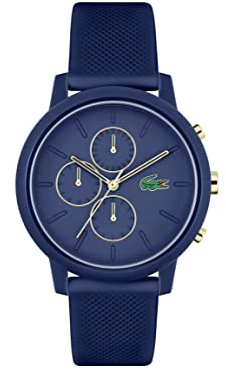 Lacoste Chronograph Quarz Uhr für Herren Kollektion Lacoste.12.12 Chrono mit Marinblaues Silikonarmband - 2011248