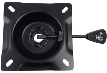 Wealrit Bürostuhl-Neigungsbasis, robuster Kontroll-Hebemechanismus, schwarz, drehbare Bodenplatte, 13,5 x 13,5 cm, Montagelöcher, Ersatzteil, Bürostuhlteile