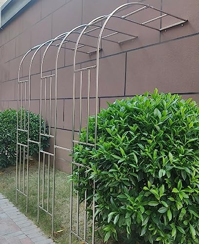 Rosenbogen Halbbogen, Kletterpflanzen Gartenbogen Gartenlaube Aus Metall,Wetterfeste Halber Seitenwand-Torbogen Rankhilfe Rankgitter Pergola,Hochzeitsbogen Feierliche Dekoration (240x240cm)