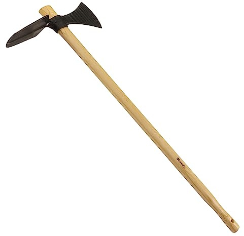 Sirocco Wiedehopfhaue oval 105cm Buchenstiel handgeschmiedet Made in Germany Gartenwerkzeug Hacke Hackgerät hochwertige Stahlhaue mit Holzstiel robuste Gartenhaue Ackerhaue Feldarbeit Werkzeug