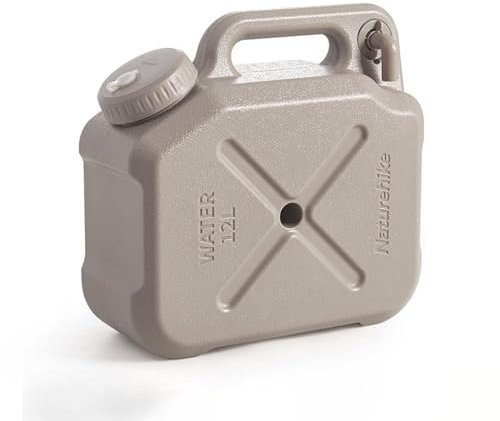 Naturehike Camping-Wasserbehälter, tragbarer Wasserkrug mit verstellbarem Zapfhahn, lebensmittelechter Wassertank, kein Auslaufen, Notfall-Wasserträger für Camping, Wandern, Khaki, 10 l