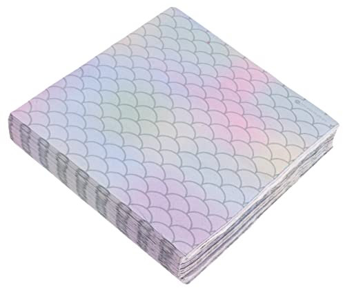 Gatuida 50blätter Servietten Mit Meerjungfrauenmotiv Einweg-papierhandtücher Partyservietten Für Feiern Bankette Tischdekorationszubehör