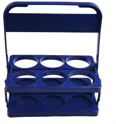 Étagère à bière pliable, réutilisable, lot de 6 porte-bouteilles de bière, porte-bouteille de bière, panier porte-bouteille de bière, panier en plastique (violet)