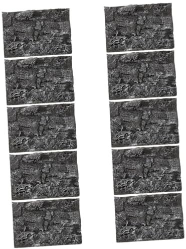 Ipetboom 10pcs Reptile Tank Background Decorative Backdrop Fish Tank Rock Board for Aquarium Landscape Photography