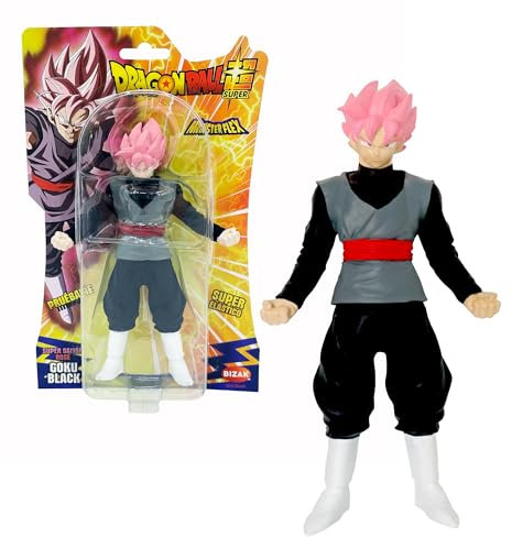 Bizak Monsterflex 64390230 Dragon Ball Goku Black Figur, Super Stretch 25 cm, 12 zum Sammeln, für Erwachsene Sammler Fans und Kinder ab 4 Jahren