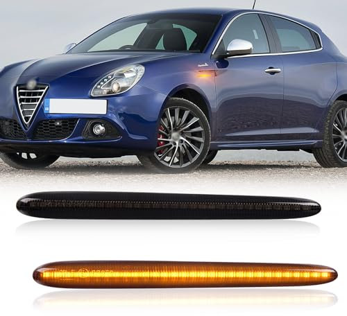 OZ-LAMPE 2 Stücke LED Blinker Seitenblinker für Alfa-Romeo Giulietta Renault megane III, Blinker mit Canbus Fehlerfrei, Schwarz