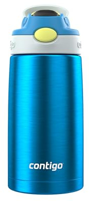 Contigo Autospout Bouteille d'eau avec paille, 388,5 g, bleu