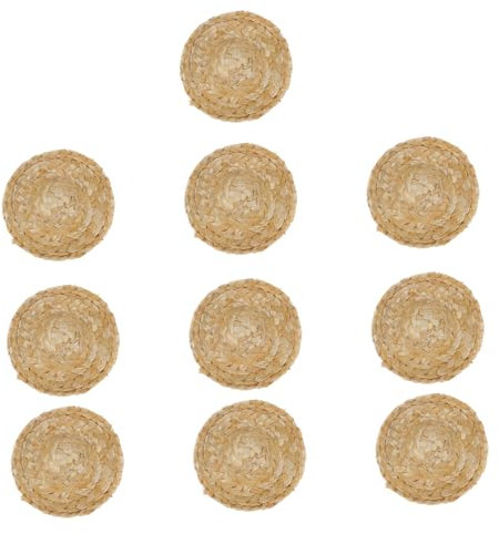 qiqiaollo 10 Uds sombrero de paja accesorios de playa Miss hierba/193
