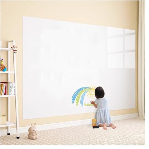blais Elektrostatische Whiteboard-Tapete, Flipchart-Papier, Großes Whiteboard für die Wand, DIY Entfernbarer Brettaufkleber, für die Home Company School, Color : Weiß, Size : 120x300cm