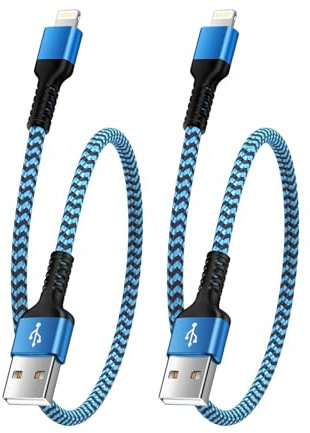 iPhone Charger Cable, [2Pack 1FT/30CM] Apple Charger Cable Fast Charging Cord, MFi Certified USB A to Lightning Cable iPhone Lead for iPhone 14 Pro Max/14 Pro/14 Plus/14/13/12/11/SE/X/XS/XR/8/7