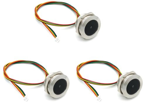 Hurromy 3 x GM60 UART Edelstahl kontrollierter Ring Indikator 1D/QR/2D Barcode-Scanner QR Code Modul Barcode-Scanner