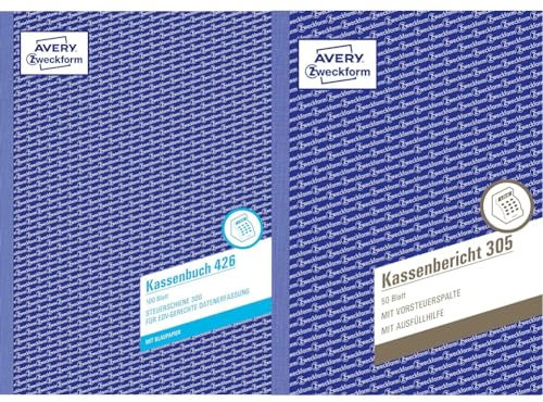 AVERY Zweckform 426 Kassenbuch & 305 Kassenbericht