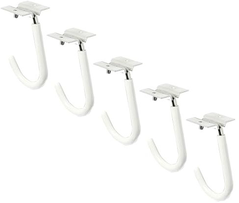 Alberts 855994 Crochet range-vélo | coudé | avec matériel de fixation | galvanisé en bleu | profondeur du crochet 90 mm | hauteur 115 mm | kit de 5