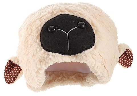 VICASKY Plüsch Sheep Ear Hood Mütze Aus Weichem Lammfellimitat Niedliches Schaf Kostüm-accessoire Warmes Bequemes Kopfteil Für Party Fotografie Und Cosplay Für Erwachsene