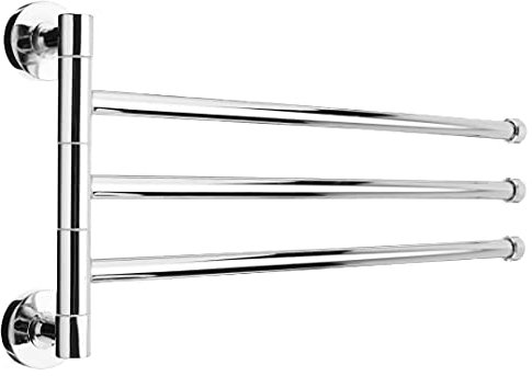 Generico Porta Asciugamani Porta Asciugamani da Parete con portasciugamani da Bagno Girevole a 4 Bracci in Acciaio Inossidabile