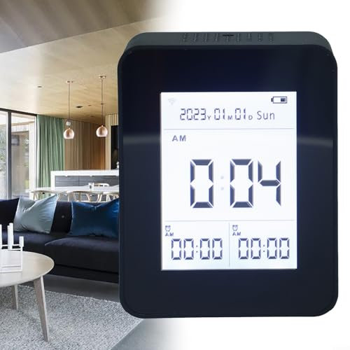 Carbon Dioxide Detector, 13-in-1 Indoor Air Quality Meter WiFi Accurate Monitor Smart App Air Quality Tester for Home Office School Agricultural(Black)