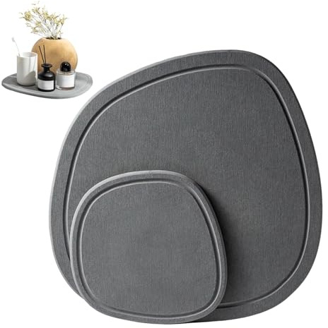 JINGLING Sottovaso per piante da interno, ciotola per drenaggio 'acqua per vasi di fiori | Terriccio diatomeo naturale istantaneo – Piattini antiscivolo decorativi, multifunzionali
