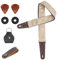 Czzmy Gitarrengurt, Verstellbarer Gitarren-Gurt Gitarrenband Guitar Strap mit Lederenden Plektrum Knöpfe Gitarrenhals Gurt für E-Gitarre Akustikgitarre Bass(1-Weiß geschnitzt)