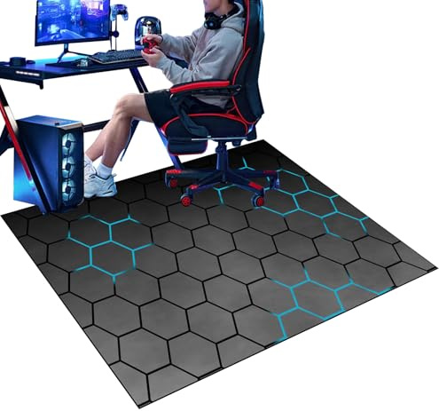 Alfombra Silla Gaming, Alfombrilla Protectora Suelo para Silla de Oficina Gaming, 160 x 200 cm Protector de Silla de Escritorio, Alfombrilla para Silla de Oficina para Computadora de Madera Dura