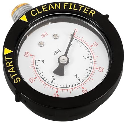 Happyyami Wasserdruckmessgerät Für Poolfilter Poolfilter-druckmessgerät Poolpumpen-druckmessgerät Kleines Manometer Für Pool Manometer Für Schwimmbecken Für Wassertank Poolzubehör Spa-druckm