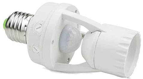 WKWPYCYUH E27 Bulb Holder Base Sensor Light Switch Motion Detector Infrared PIR Motion Sensor Lamp Holder