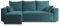 4ALL HOME Ecksofa mit Schlaffunktion Tobi 246x145 cm - Couch - Sofa mit Bettkasten - Eckcouch - L-Form - Schlaffsofa - Schlafsofa mit Bettkasten - Universal (Velo 631 Ocean)