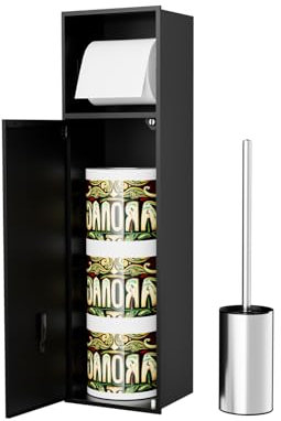 BARONAGE Toilettenpapierhalter mit WC-Bürste, 61 cm, übermontierte Wand-Toilettenpapierhalter, Edelstahl, Toilettenpapierhalter, Badezimmer-Aufbewahrung
