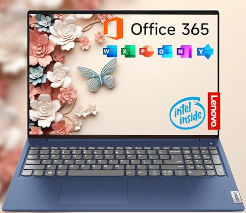Lenovo Ordinateur portable IdeaPad 1 15,6 | 36 Go de RAM | Double stockage : SSD 1 To + 128 Go eMMC | Wi-Fi 6 | USB-C | Microsoft Office 365 d'un an | Intel Dual-Core | Écran HD | Windows 11 | Avec