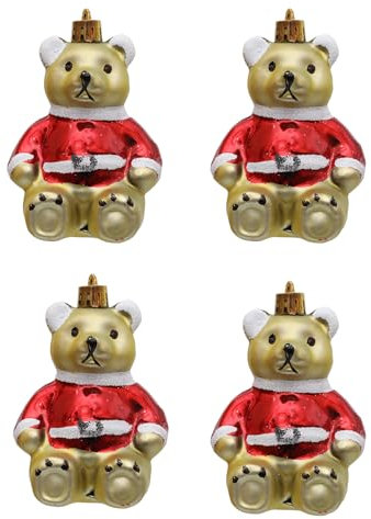 KHZen 4pcs Schöne Hundebärde Für Weihnachtsbaum Plastik