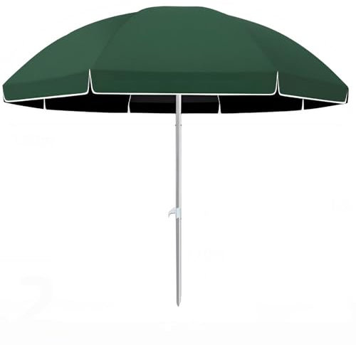 HADECOLL Sombrilla De Jardín para Patio De 1,8 M, 2,2 M, 2,4 M Y 2,5 M, Ideal para Exteriores, Ideal para Playa, Piscina O Terraza. Sombrilla Portátil con Protección UV Y Altura Ajustable, 240 Cm.