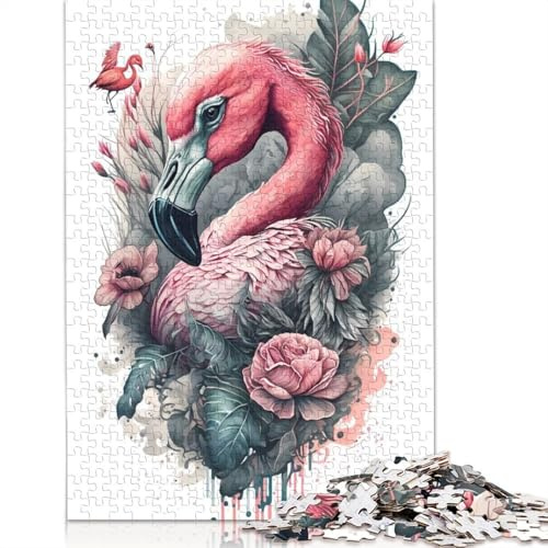 Übernatürliche Flamingo-Puzzles für Erwachsene, 1000 Teile, Puzzles für Jugendliche, Geschenke für Erwachsene, Jugendliche, Herren, Damen, Geschenk, 38 x 26 cm, 1000 Stück