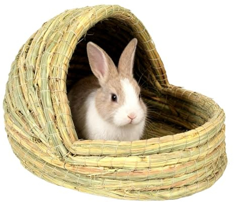 Bunny Bed,Straw Woven Private Sleeping Place | Ferret Beds - for Chicken Small Animal Bird Cage Coop Farm Breeding Sleeping