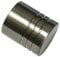 Gardinia Endknöpfe für Gardinenstangen, 2 x Endstück Zylinder Profil, Serie Memphis, Metall, Edelstahl-Optik, Ø 16 mm, 30101