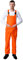 Roadmaster Bib and Brace Dungaree Overalls Painters Suit for Decorators Builders, Orange, L
