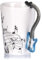 Kompassswc Lusitig Kaffeetasse mit motiv henkel Keramiktasse Musik Teebecher Musiktasse Teetasse Musiknoten bedruckt Musiklieber Winter Geschenk 0,3L (Blau Gitarre)